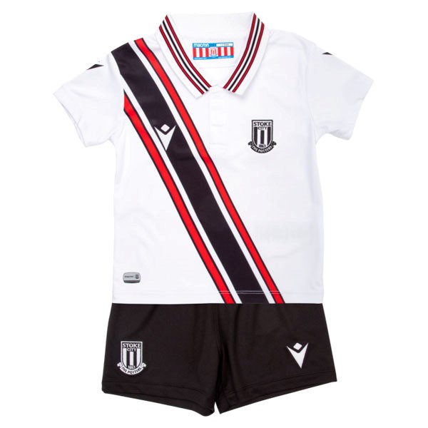 Camiseta Stoke City Replica Segunda Ropa Niño 2022/23 Blanco